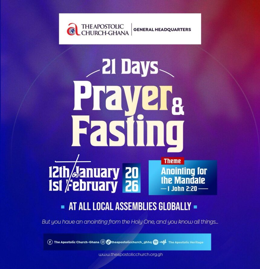 January 2026 – 21 Days Fasting and Prayers