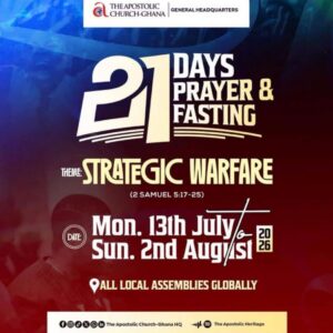 July 2026 – 21 Days Prayer and Fasting